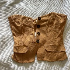 Never worn with tags Anthropologie button down tube top